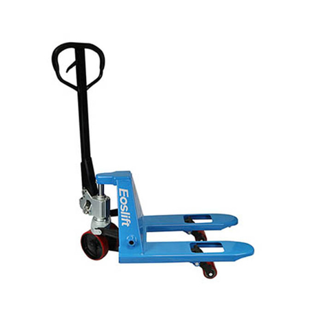 Eoslift Professional Grade M25NS (Narrow and 36" Short) Manual Pallet Jack 5,500 lbs. 20.5 in. x 36 in. German Seal System with Polyurethane Wheels M20NS
